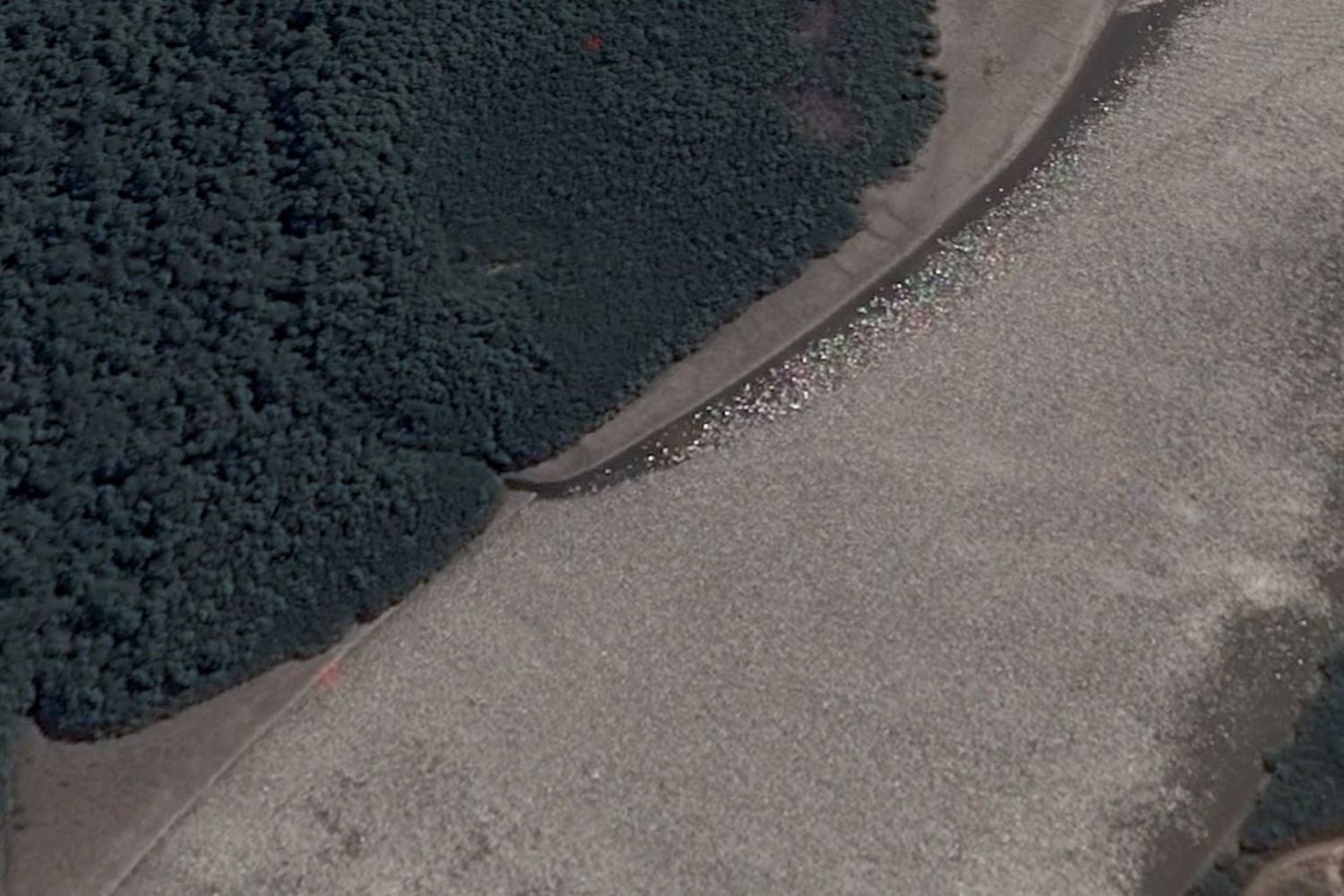 Imagem de satélite mostra esgoto de um canal sendo despejado no estuário dos rios Poxim-Sergipe